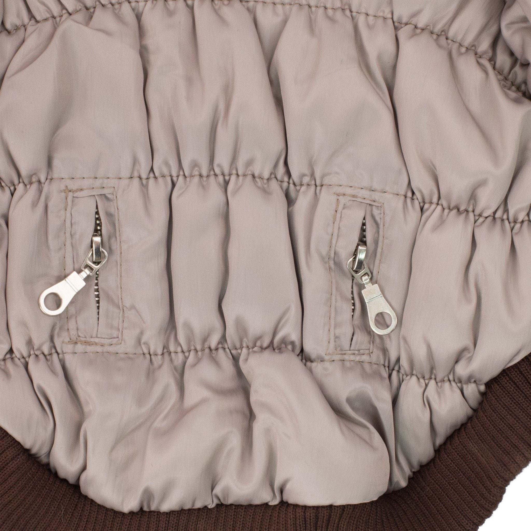 Insulated Dog Coat with Removable Hood - Metallic Parka Jacket